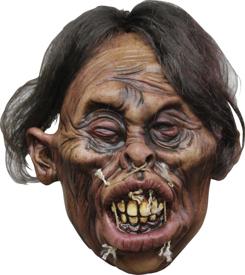 1251 Shrunken Head B - 1 Latex Decorative Head Halloween Party Adult Brown